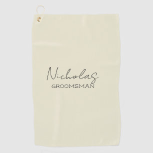 Toalla De Golf Cream Personalizado Groomsman