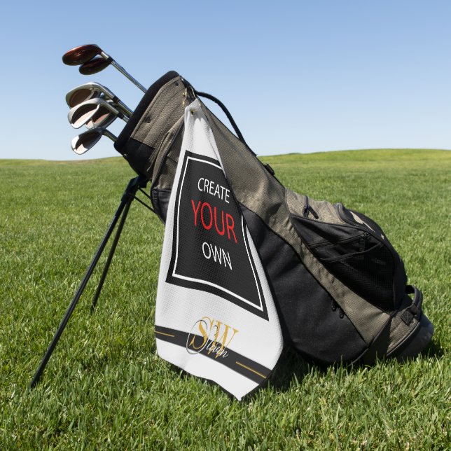 Toalla De Golf Crear el propio - monogramado, de marca / Personal (Verde)