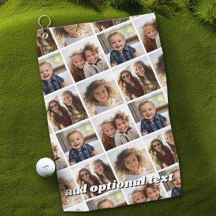 Toalla De Golf Crear un Collage de fotos Personalizado con 4 foto