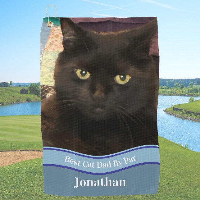 Toalla De Golf Create Your Own Cat Dad Custom Photo Golf Towel (Subido por el creador)