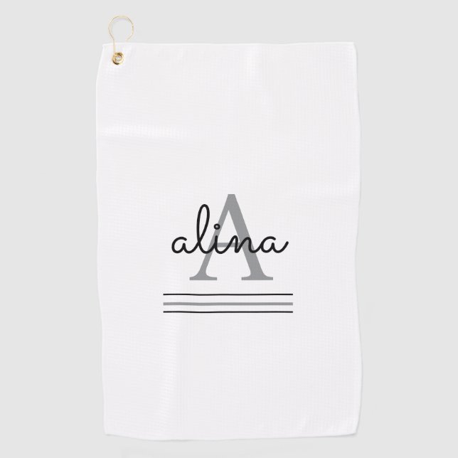 Toalla De Golf Create Your Own Personalize Monogram (Anverso)