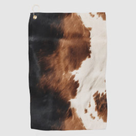 Toalla De Golf Crema marrón negro Piel de vaca suroeste