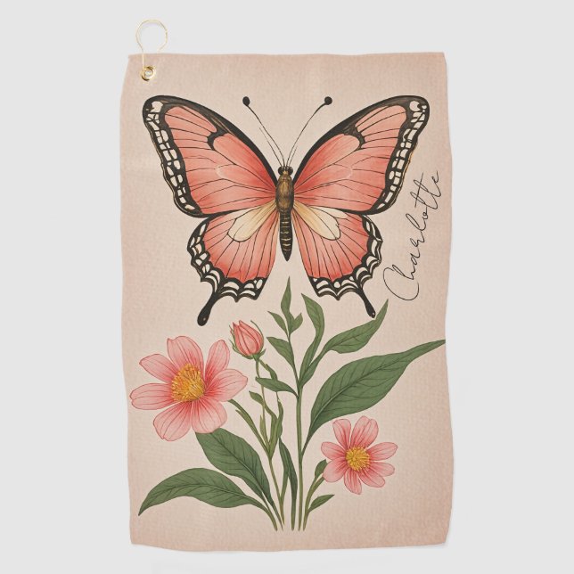 Toalla De Golf Crimson Serenade Personalizada (Anverso)