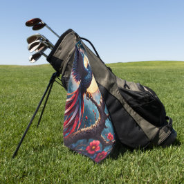 Toalla De Golf Crimsonwing bajo la luz de la luna – Ave de fantas