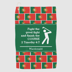 Toalla De Golf Cristianismo personalizado verde PORTUGAL
