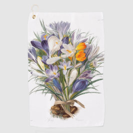 Toalla De Golf Crocus Spring Flower Botanical Floral Art