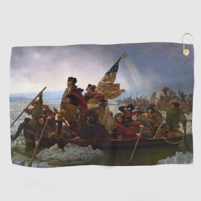 Toalla De Golf Crossing Delaware 1776: General George Washington (Horizontal)