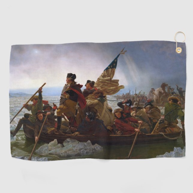 Toalla De Golf Cruzando el Delaware 1776: General George Washingt (Horizontal)