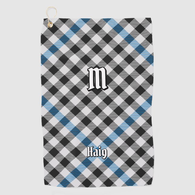 Toalla De Golf Cuadro escocés Clan Haig Check (Anverso)