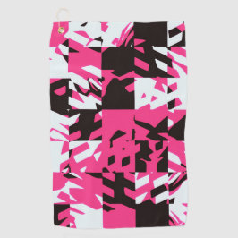 Toalla De Golf Cuadros abstractos digitales rosados