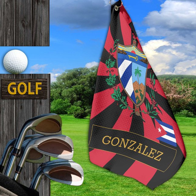 Toalla De Golf Cuba Golf y Bandera Cubana Premium / Patriotas (Subido por el creador)