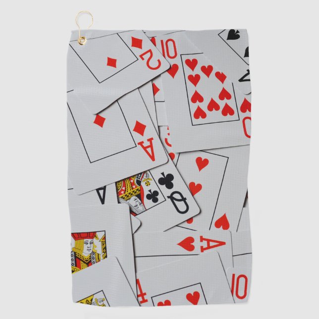 Toalla De Golf Cubierta De Cartas Dispuestas, (Anverso)