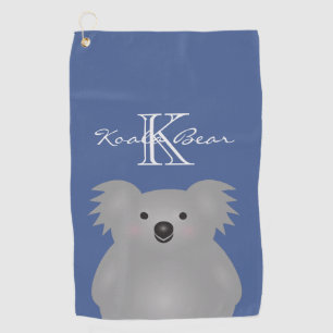 Toalla De Golf Cuidadosamente Australia Bebé Koala Bear Monograma