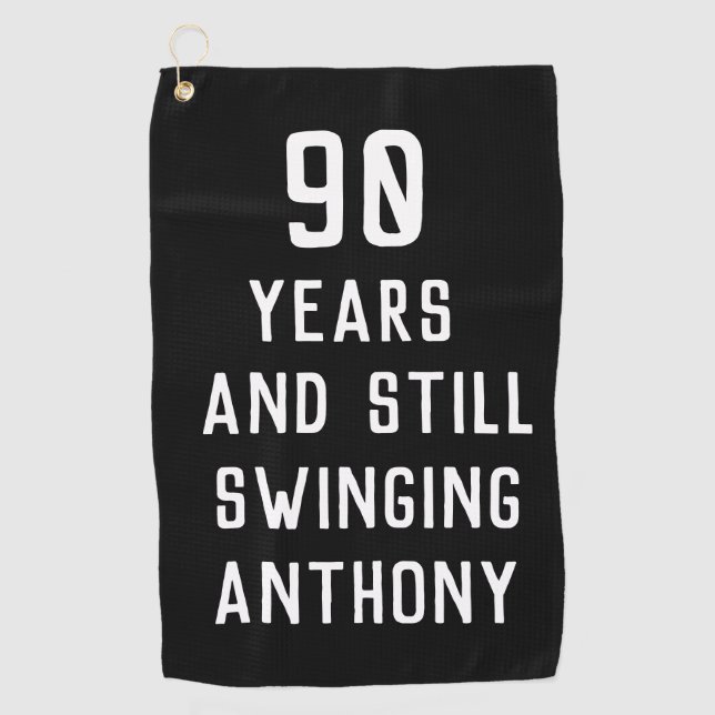 Toalla De Golf Cumpleaños Golfer Funny 90th happy Dad Par (Anverso)