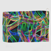 Curvas de banda superpuestas, relieve neón colorid