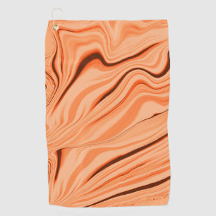 Toalla De Golf Curvas en tonos naranja, cilindro marrón curvo