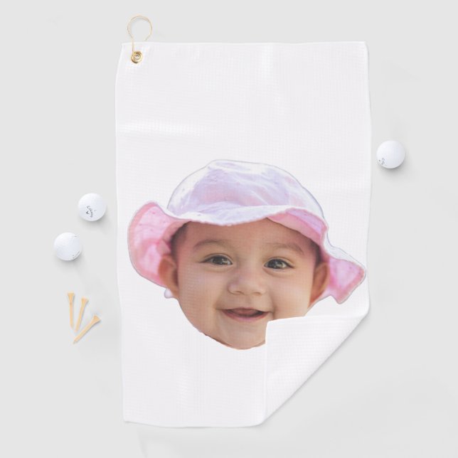 Toalla De Golf Custom Baby Photo, Baby Photo Face (In situ)