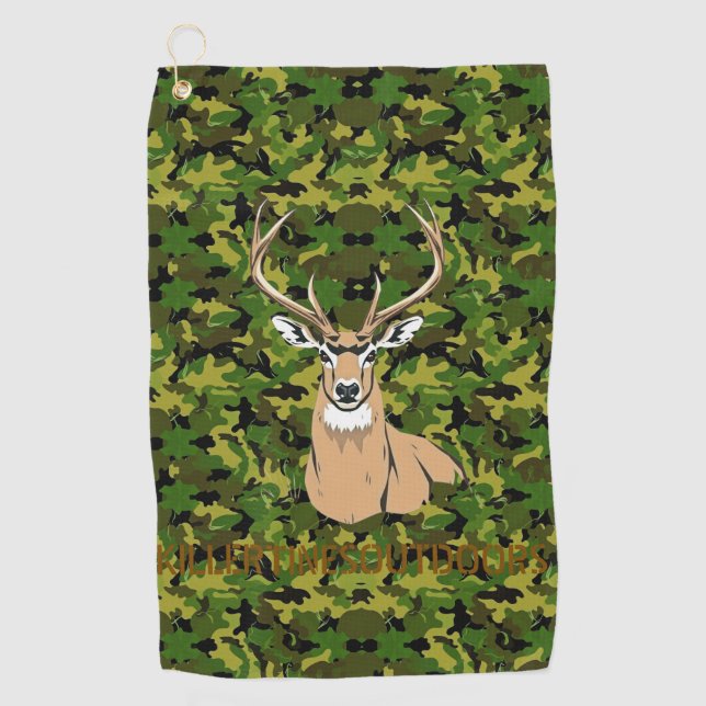Toalla De Golf Custom camo deer golf towel (Anverso)