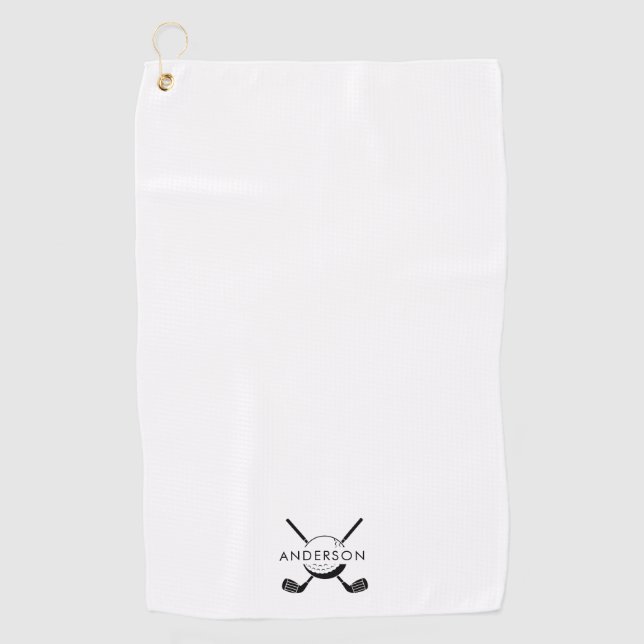 Toalla De Golf Customizable Golf Towel Featuring Name and Logo (Anverso)