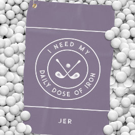 Toalla De Golf Cute Golfer Humor Golf Iron Sports Pro Purple