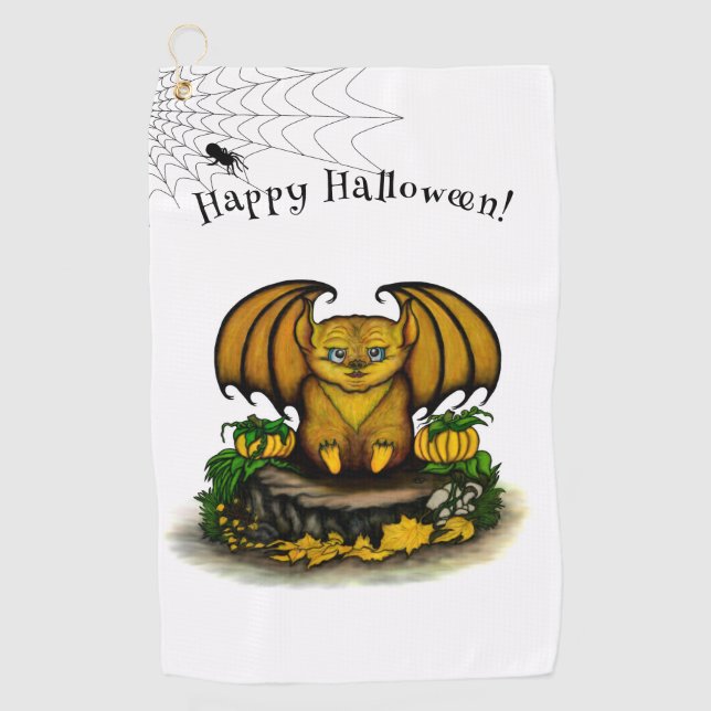 Toalla De Golf Cute Halloween Bat (Anverso)