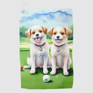 Toalla De Golf Cute Happy Dogs