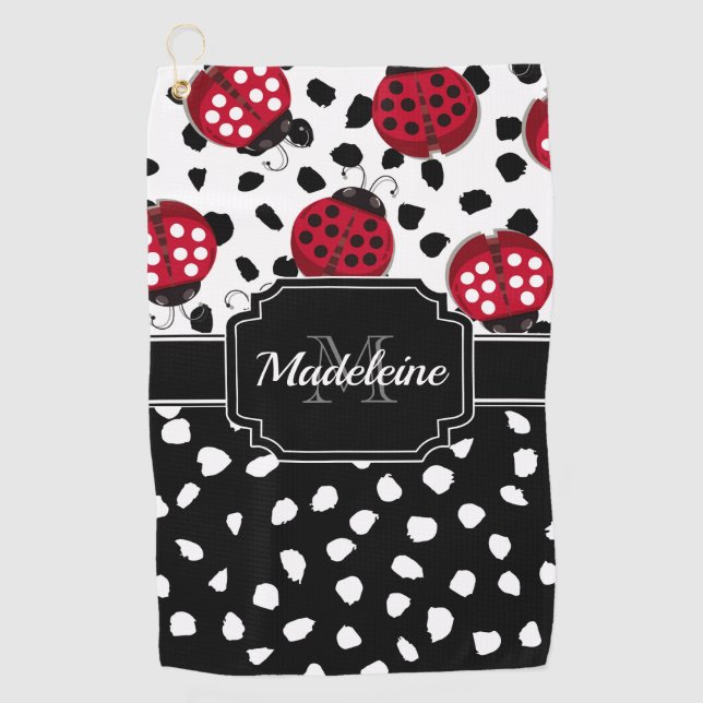 Toalla De Golf Cute Ladybugs (Anverso)