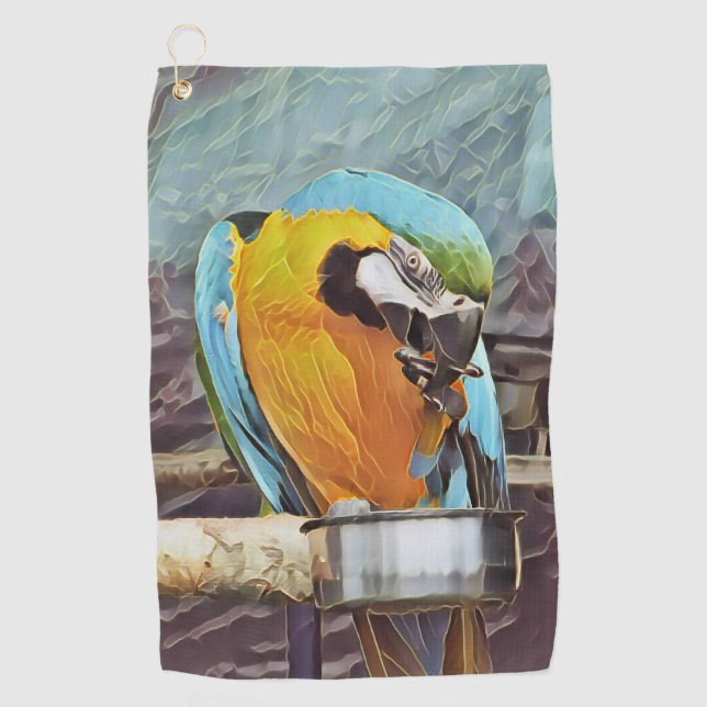 TOALLA DE GOLF CUTE MACAW (Anverso)