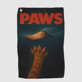 Toalla De Golf Cute Orange Tabby vs Human Foot