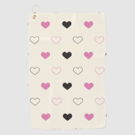 Toalla De Golf Cute Simple Heart Pattern