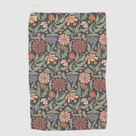 Toalla de Golf Cute Vintage Retro Flowers