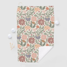 Toalla de Golf Cute Vintage Retro Flowers