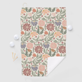 Toalla de Golf Cute Vintage Retro Flowers