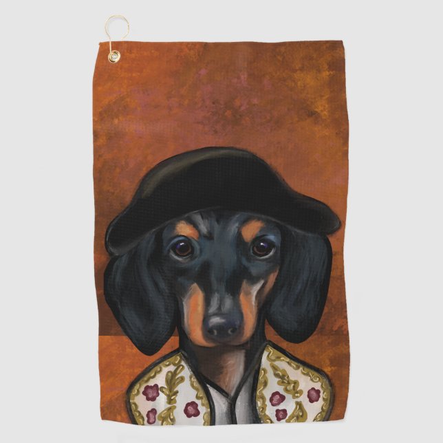 TOALLA DE GOLF DACHSHUND (Anverso)