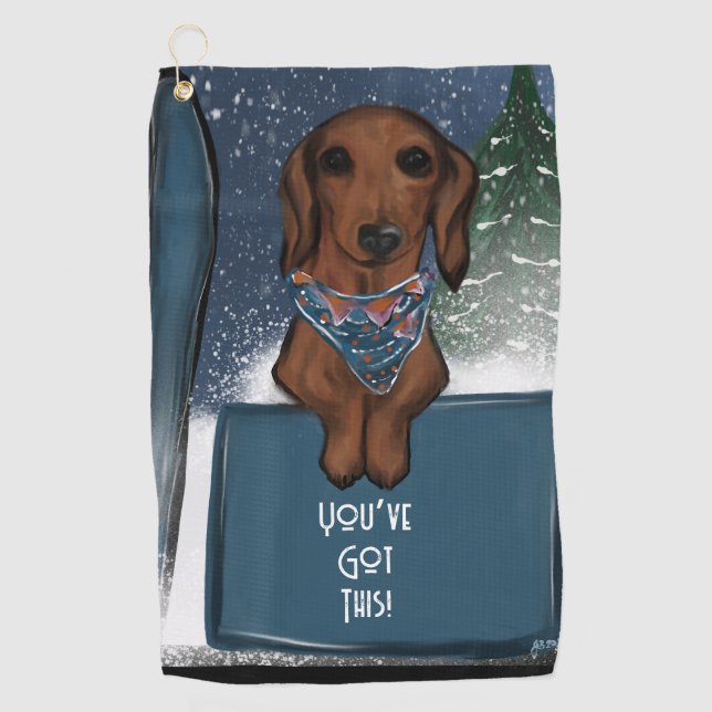 TOALLA DE GOLF DACHSHUND  (Anverso)