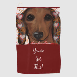Toalla De Golf Dachshund Rojo