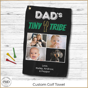 Toalla De Golf Dads Tiny Golf Tribe Personalizado foto del Día 4