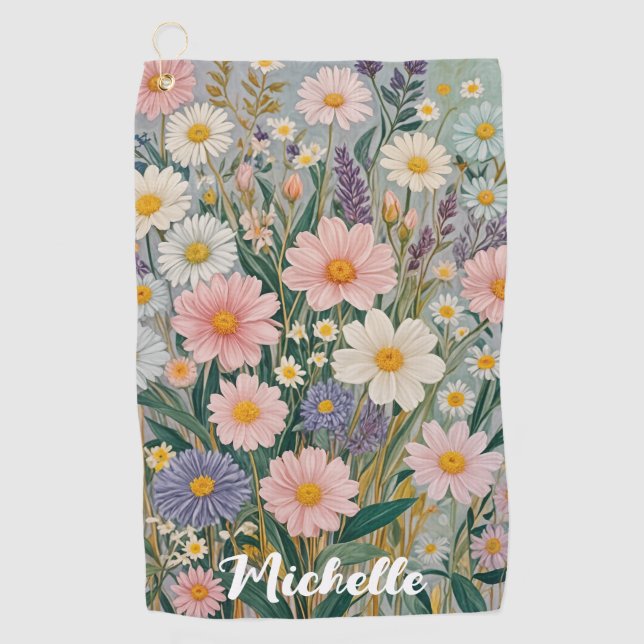 Toalla De Golf Daisy Dreamscape Personalizado (Anverso)