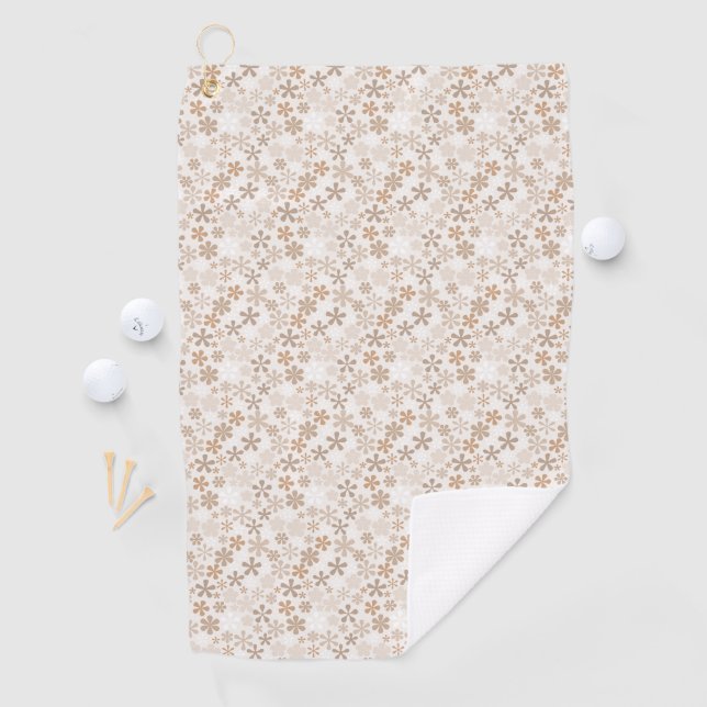 Toalla De Golf Daisy Flowers Beige Floral Aesthetic Ditsy Tan (In situ)