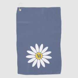 Toalla De Golf Daisy with Initial Blue