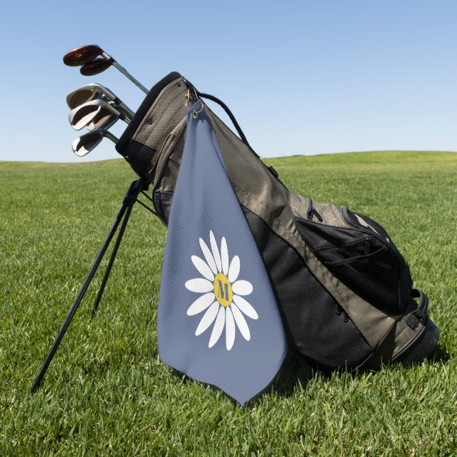 Toalla De Golf Daisy with Initial Blue (Verde)
