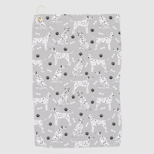 Toalla De Golf Dalmatian Paws and Bones Golf Towel
