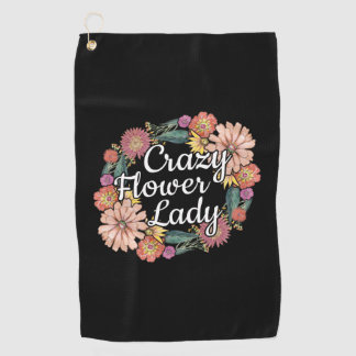 Toalla De Golf Dama de flor loca - Zinnia Gardener