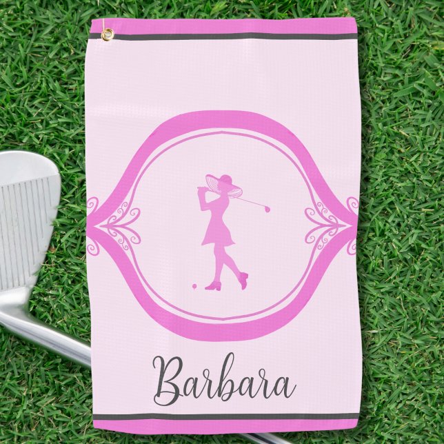 Toalla De Golf Dama Golfista Elegante Personalizada  (Subido por el creador)