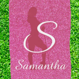 TOALLA DE GOLF DAMAS BRILLO ROSA