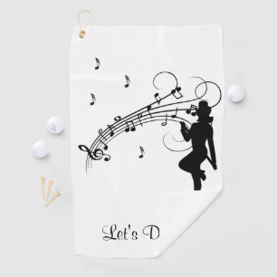 Toalla De Golf Danse a la música personalizada