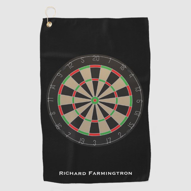 Toalla De Golf Dartboard Lover Darts Bullseye (Anverso)