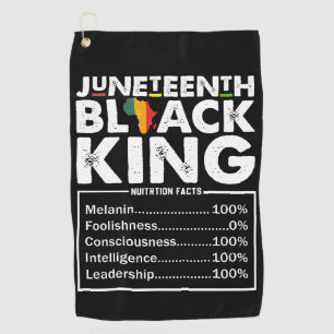 Toalla De Golf Datos nutricionales del rey negro de Juneteenth Me