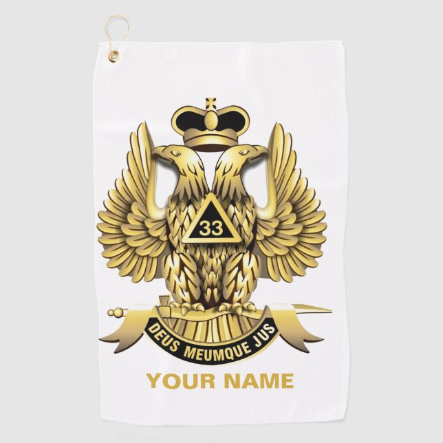 Toalla de golf de 33 GRADOS MASON (Anverso)