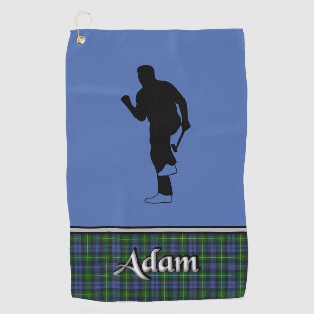 Toalla de golf de Adam Tartán His (Anverso)